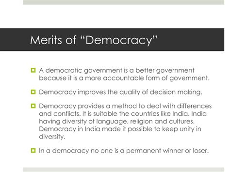 why are quality decisions a possibility in a democracy